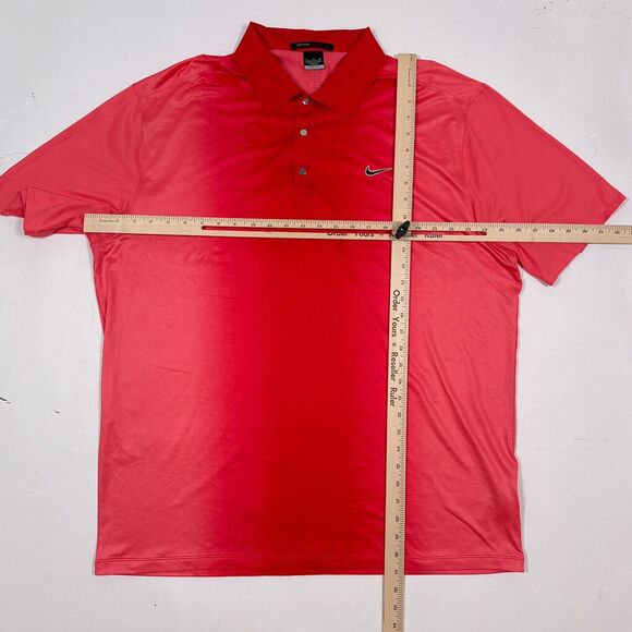 Nike Tiger Woods Collection Golf Polo Shirt Men’s Size XL Pink‎ Breathable Snap - Picture 8 of 10